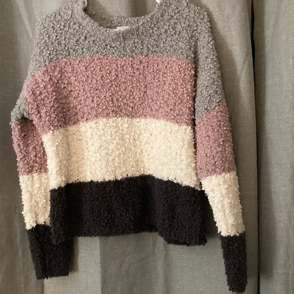 Hippie rose plush sweater